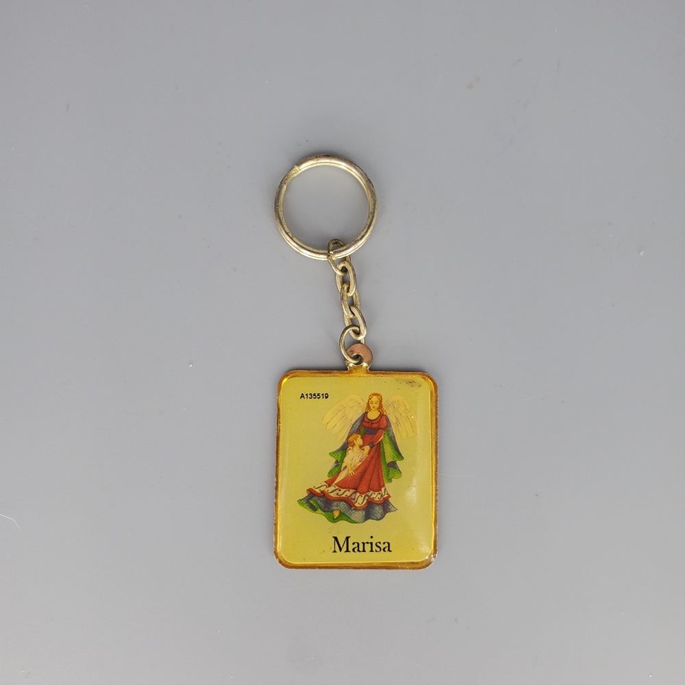 Marisa Angel Goldtone Keychain